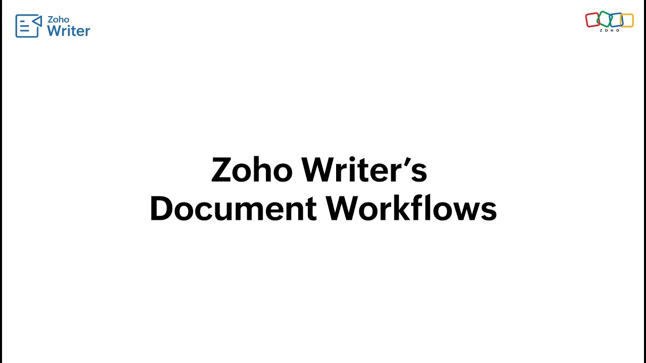 ZohoWriter's tweet card. Zoho Writer's Document Workflows Explained