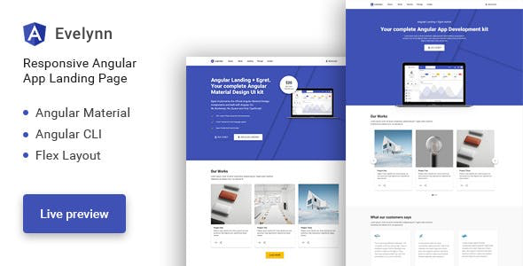 stylelibreview's tweet card. Angular Landing – шаблон целевой страницы с минимальным дизайном. Angular Landing страница построена с использованием Angular, гибкой компоновкой и Angular CLI. Каждый раздел страницы сос...