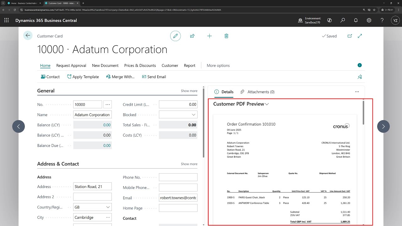 yzhums's tweet card. Business Central short video: Display/preview a PDF as a portrait...