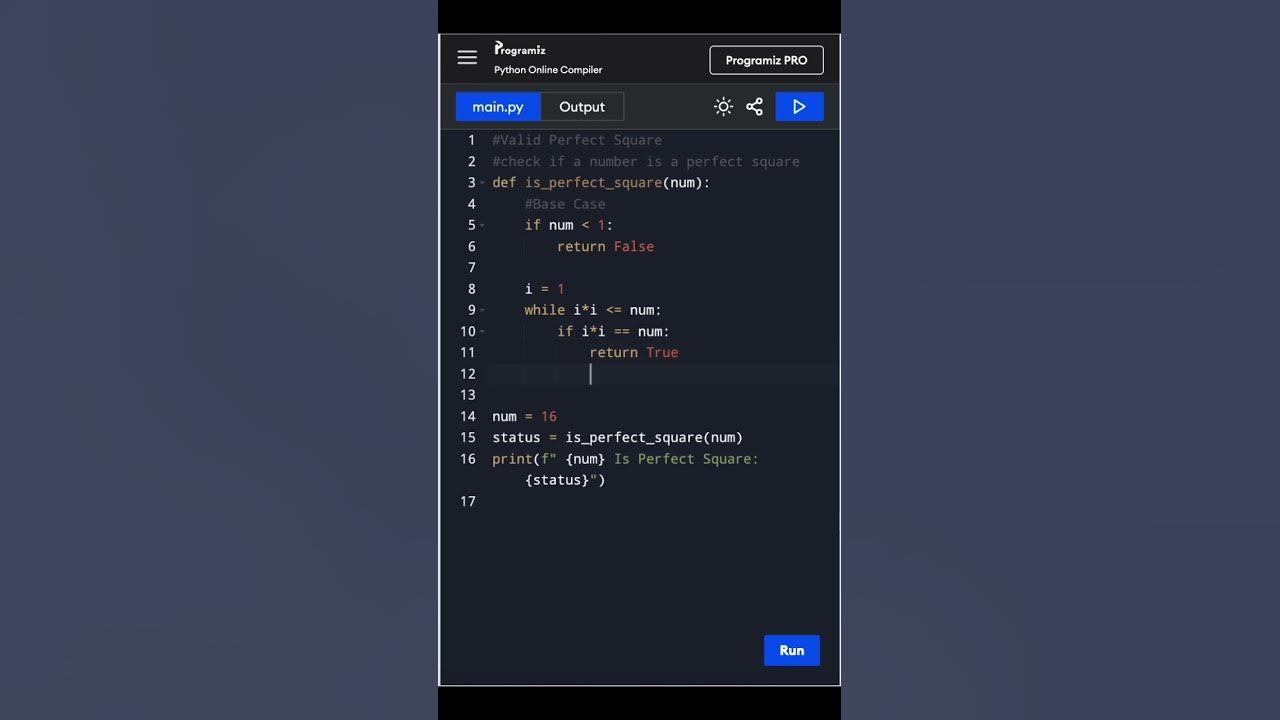 KumarDhaneshwar's tweet card. How to Check Perfect Square in Python Without Math! #PythonShorts...