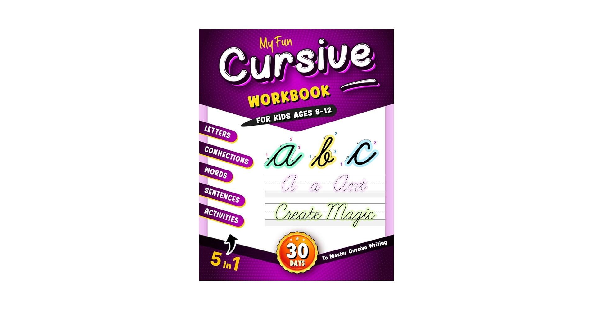BetterMeBot's tweet card. My Fun Cursive Workbook for Kids Ages 8-12: Transform Your Writing Skills with this Step-by-Step...