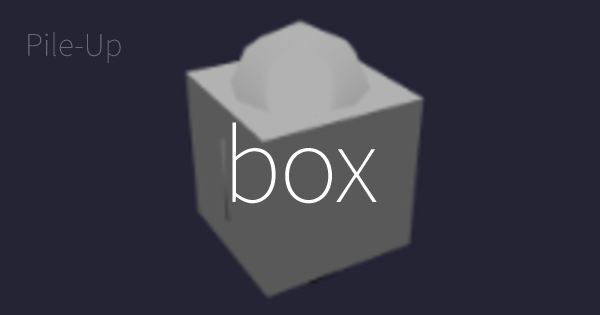 okutann88's tweet card. Create `box` at Pile-Up
