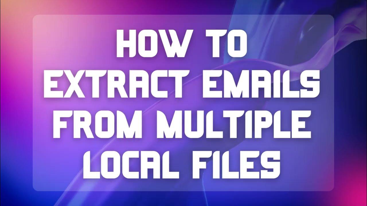 LantechSoft's tweet card. How to Extract Emails from Multiple Local Files? | Email Extractor...