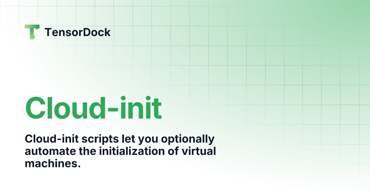 jonathanlei0's tweet card. Cloud-init scripts let you optionally automate the initialization of virtual machines.