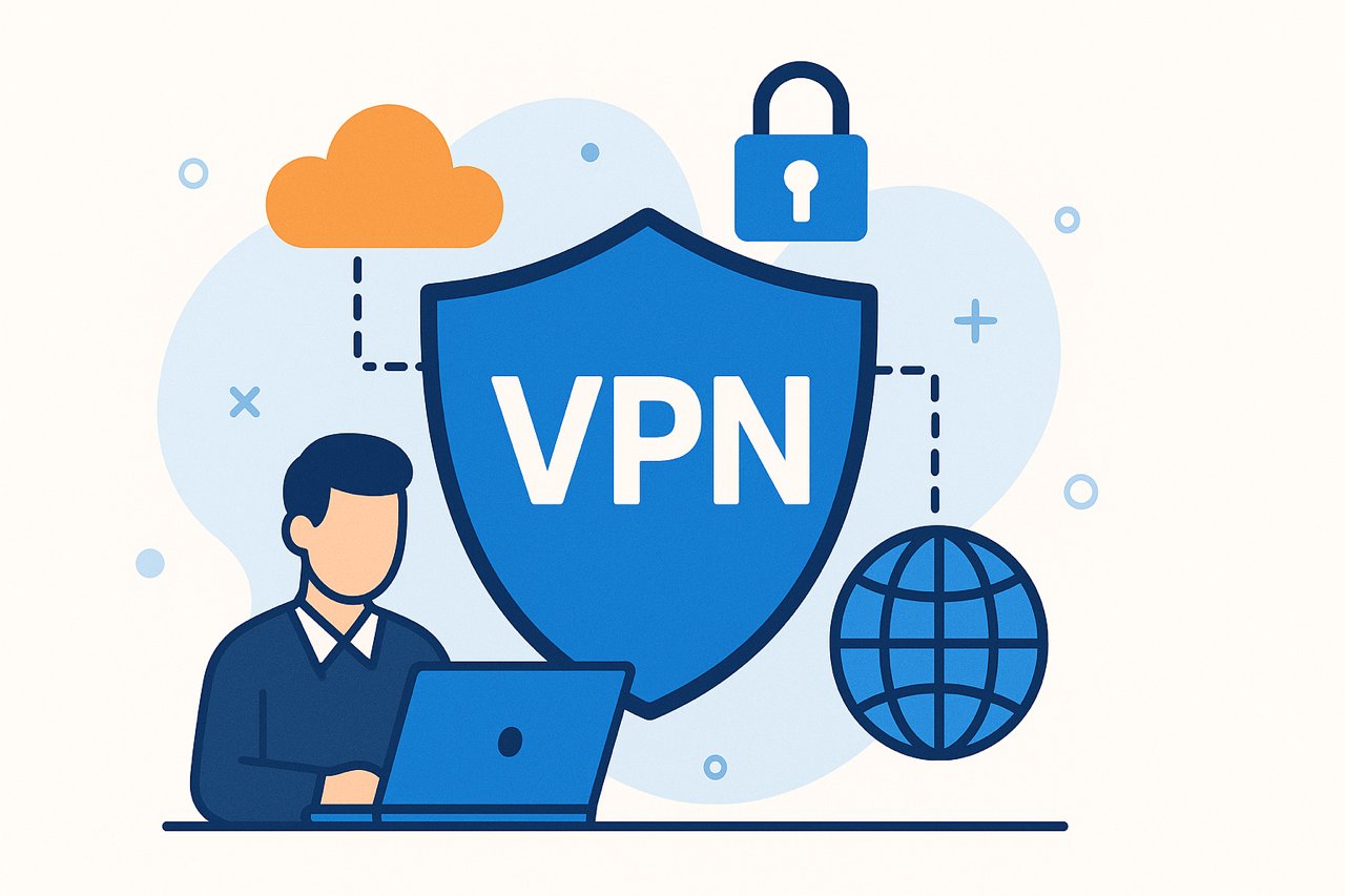 ClouDNS's tweet card. A VPN (Virtual Private Network) protects your online activity by creating a secure, private connection between your device and the internet.