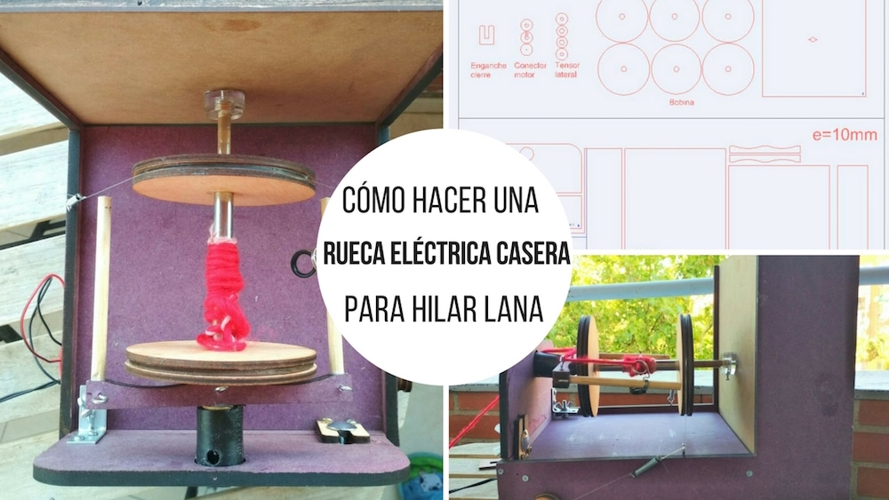 PlanetaDiy's tweet card. Proyecto que busca hacer una rueca eléctrica casera para hilar lana, se pretende fomentar y difundir el trabajo artesanal.