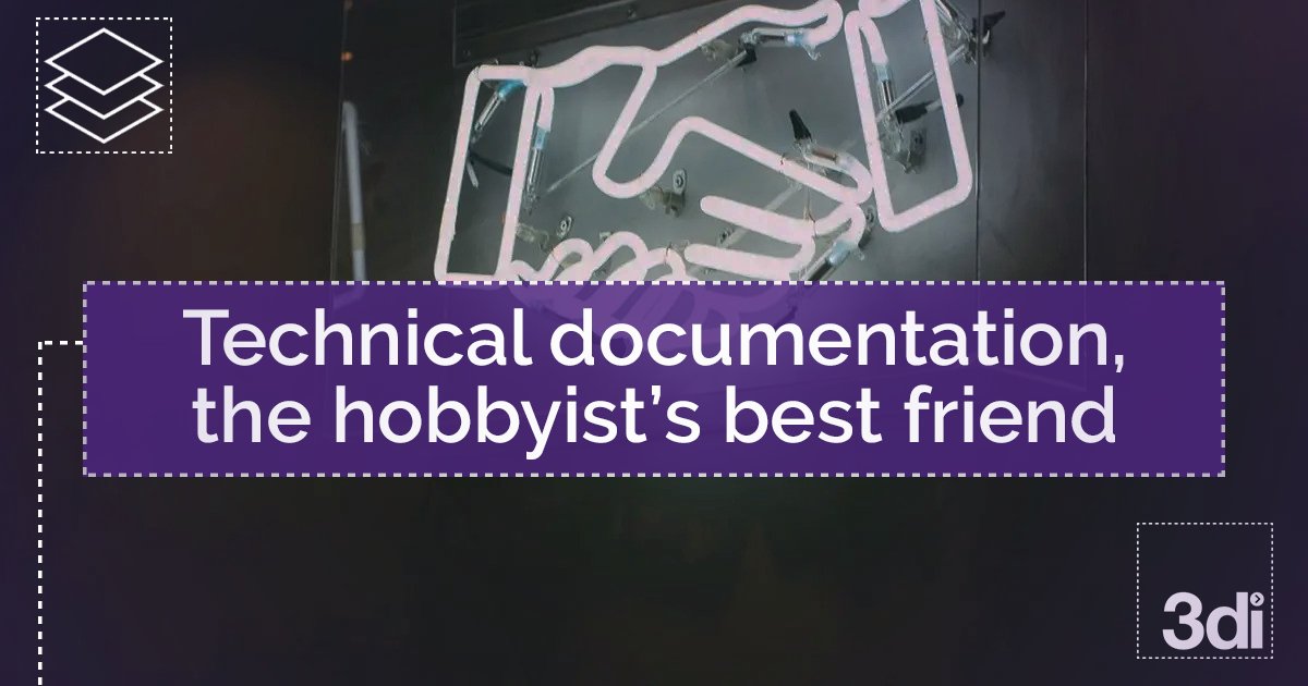 3ditweets's tweet card. In this article, we take a look at how technical documentation is a vital part of many of our favourite hobbies. Read more here.