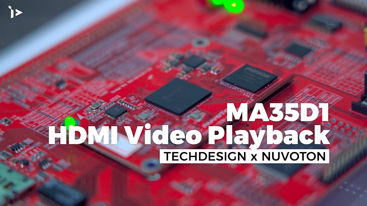 techdesign_com's tweet card. HDMI Video Playback - Nuvoton MA35D1