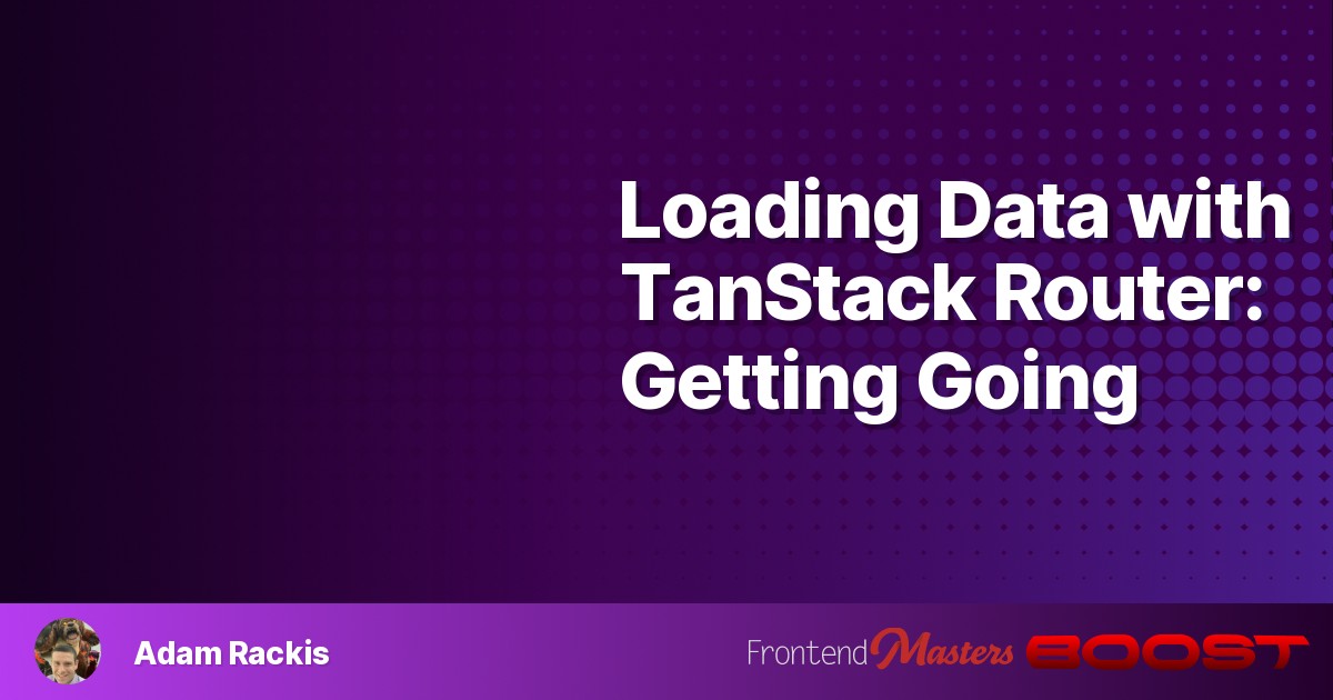 react_geek's tweet card. Loading Data with TanStack Router: Getting Going