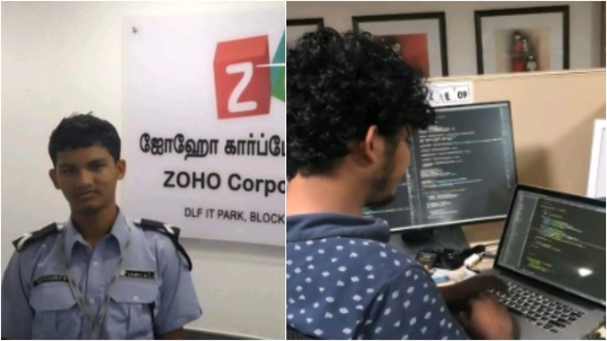 business_today's tweet card. The man recalled spending nearly two months on the streets with no job or shelter before securing work as a security guard at Zoho’s office