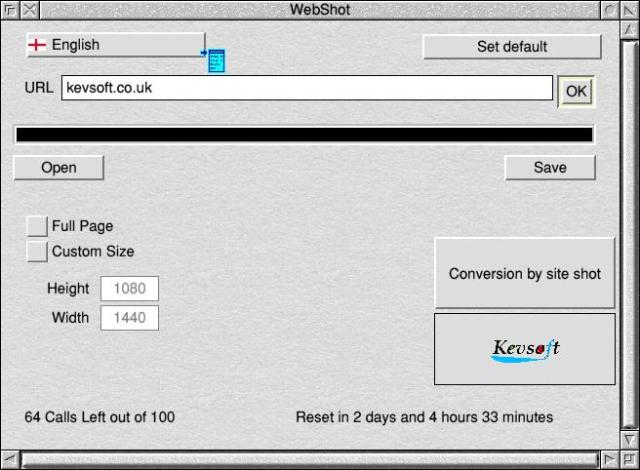 kev_soft's tweet card. I have released a new RISC OS application that takes a screenshot of a web page which is called WebShot and it is at version 1.00 WebShot allows a screenshot of a web page on the internet to be tak…