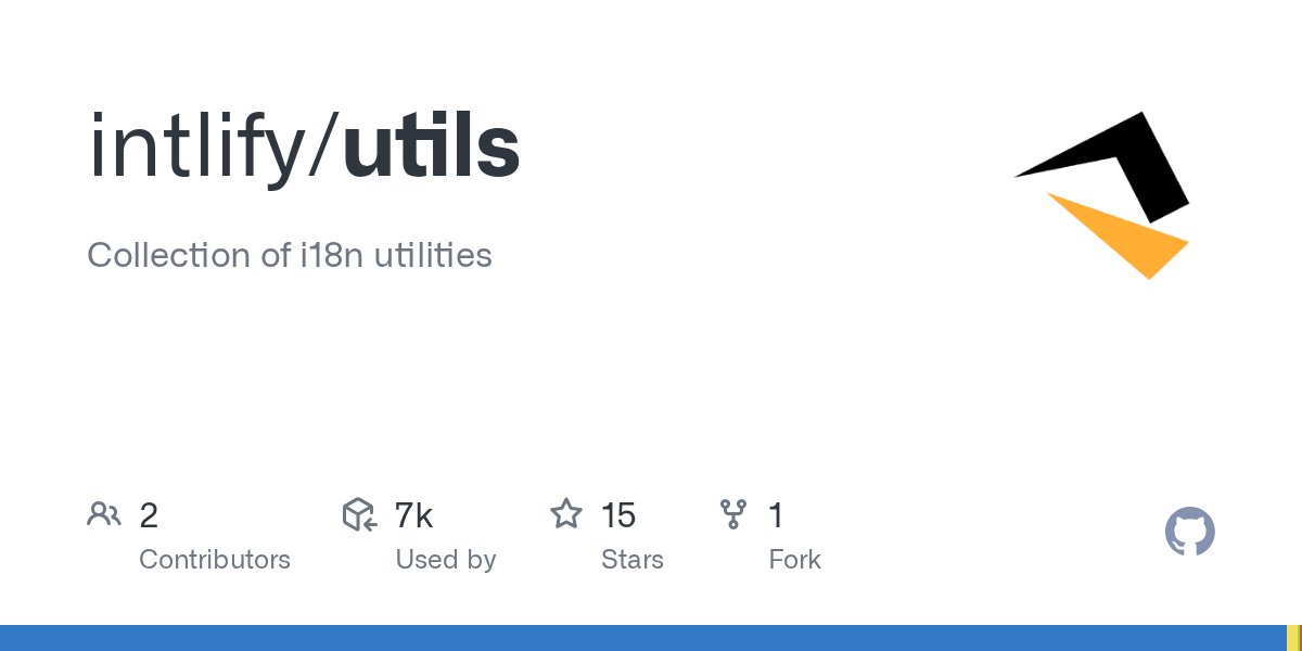 intlify's tweet card. Collection of i18n utilities. Contribute to intlify/utils development by creating an account on GitHub.