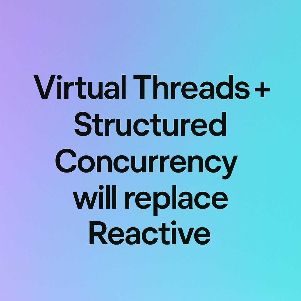 Aestheticyinky's tweet card. The End of Reactive? How Virtual Threads and Structured Concurrency Are Rewriting Java’s Concurrency Story A Concurrency Renaissance For over a decade, Reactive Programming was the solution to …