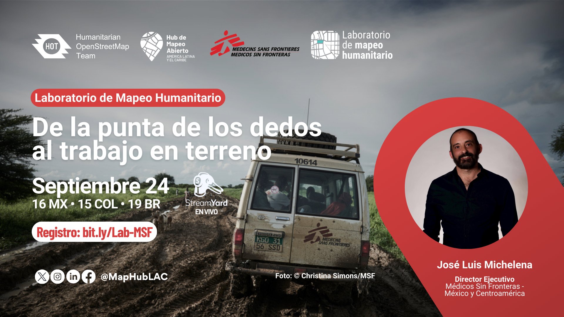 codeforcville's tweet card. En el marco del Laboratorio de Mapeo Humanitario, nos acompaña José Michelena, Director de Médicos de Fronteras para México y Centroamérica.