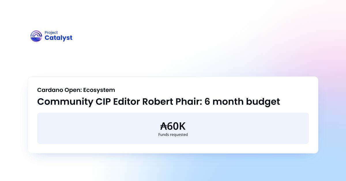 COSDpool's tweet card. Robert Phair has 4 years experience as a confirmed CIP editor: with a demonstrated history supporting quality, accountability, high availability, and strong developer relations in the CIP process.