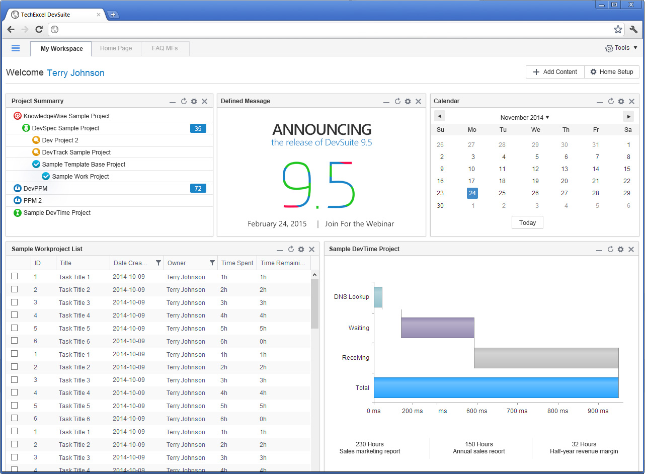 TechExcel's tweet card. TechExcel releases DevSuite 9.5 with a new GUI and project management capabilities