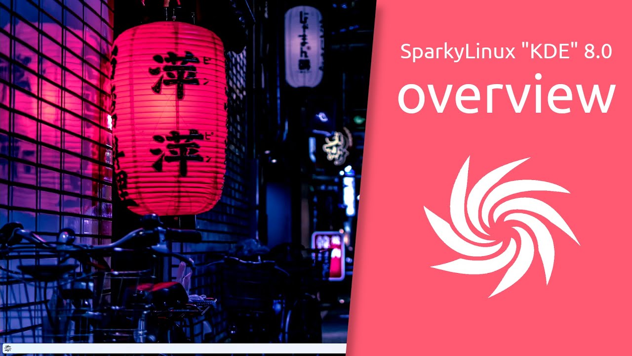 ribalinux's tweet card. SparkyLinux "KDE" 8.0 | powered by debian