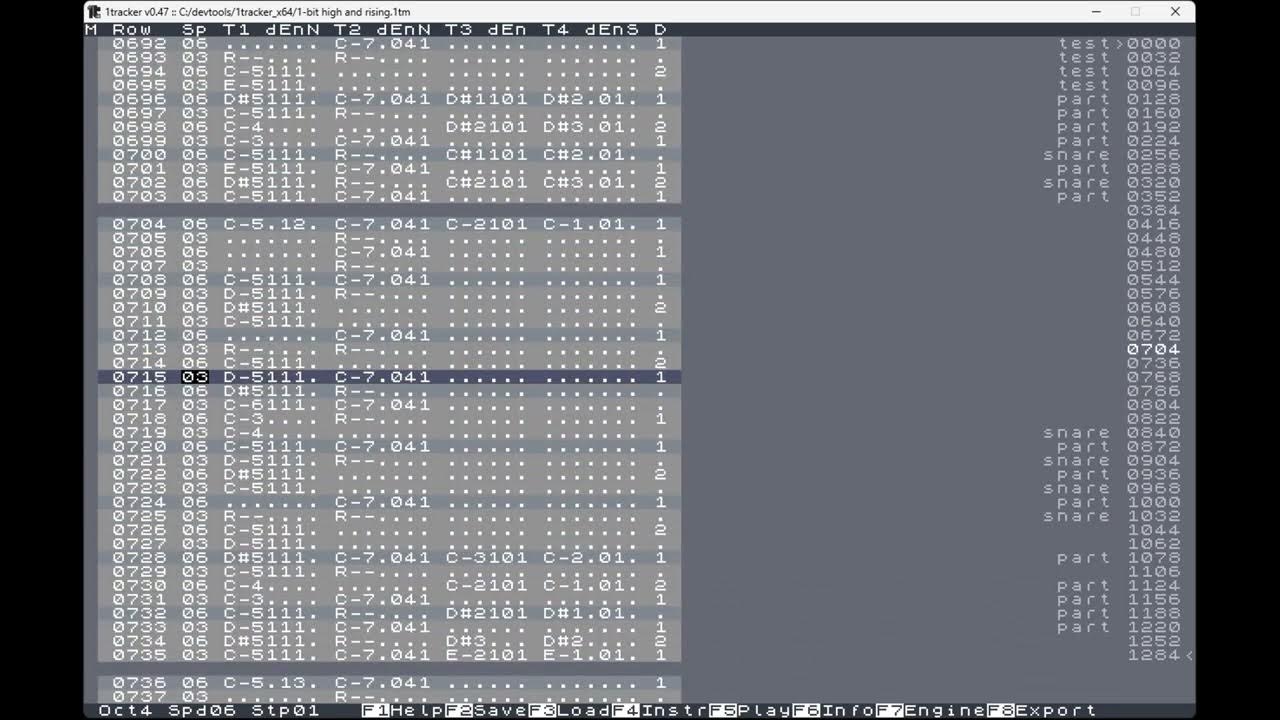 therealh0ffman's tweet card. h0ffman - 1-Bit High and Rising (ZX Spectrum Beeper)