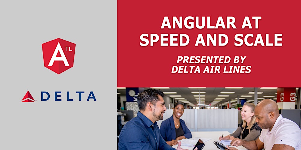 ATL_Angular's tweet card. Join us at the Delta Air Lines Innovation Hub "The Hangar" to learn more about how the world’s most awarded airline is using Angular to improve the online booking & travel experience for our custom...