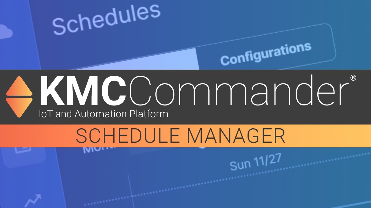 kmccontrols's tweet card. KMC Commander: Schedule Manager