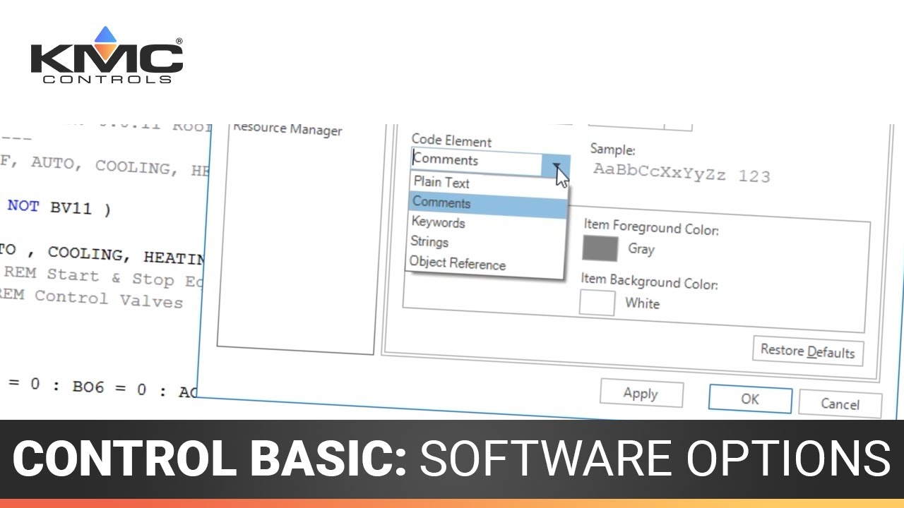 kmccontrols's tweet card. Control Basic: Software Options