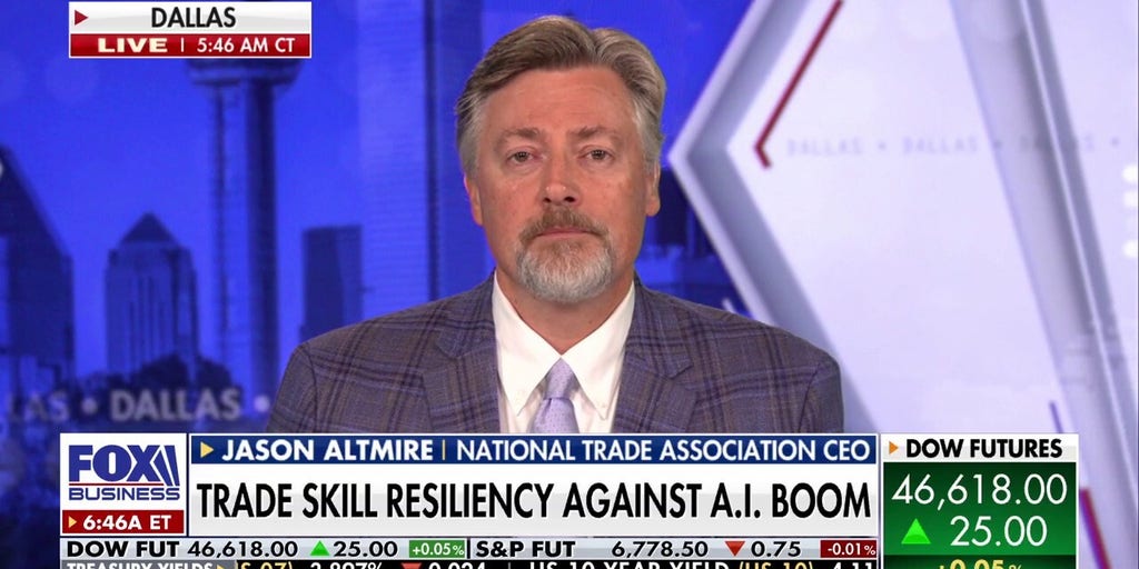 MariaBartiromo's tweet card. National Trade Association CEO Jason Altmire on the government shutdown, rising unemployment signals and why trade schools matter as manufacturing expands.