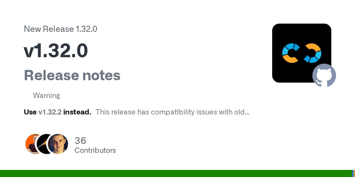 ChodoKamil's tweet card. Release notes WarningUse v1.32.2 instead. This release has compatibility issues with older or low-end CPUs, Ubuntu 22.04, and some other Linux distros. This release brings over 300 performance enh...