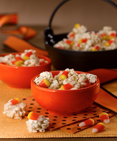 TwoClassyChics's tweet card. Halloween Popcorn Snack Mix Recipe - The Classy Chics