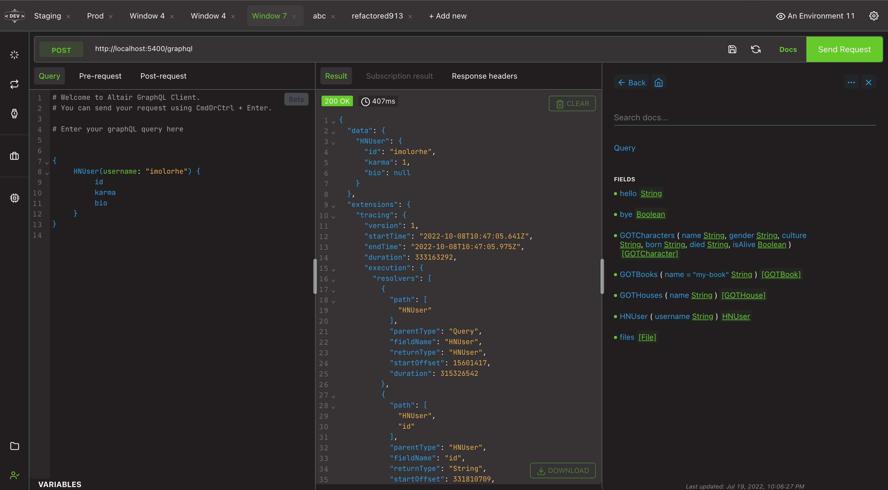AltairGraphQL's tweet card. A beautiful feature-rich GraphQL Client for all platforms