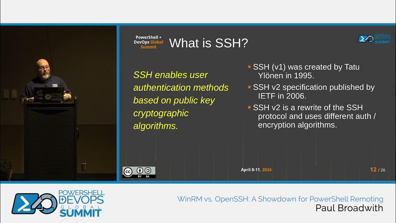 PSHSummit's tweet card. WinRM vs. OpenSSH: A Showdown for PowerShell Remoting by Paul...