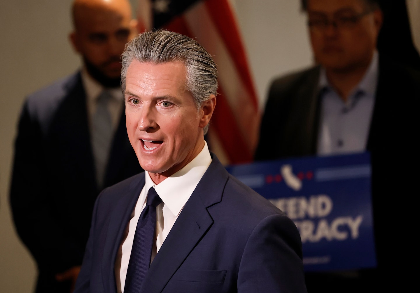 WaPoSean's tweet card. Democratic Gov. Gavin Newsom has fashioned himself as the face of the fight with Trump over congressional maps. But he faces political hazards in November.