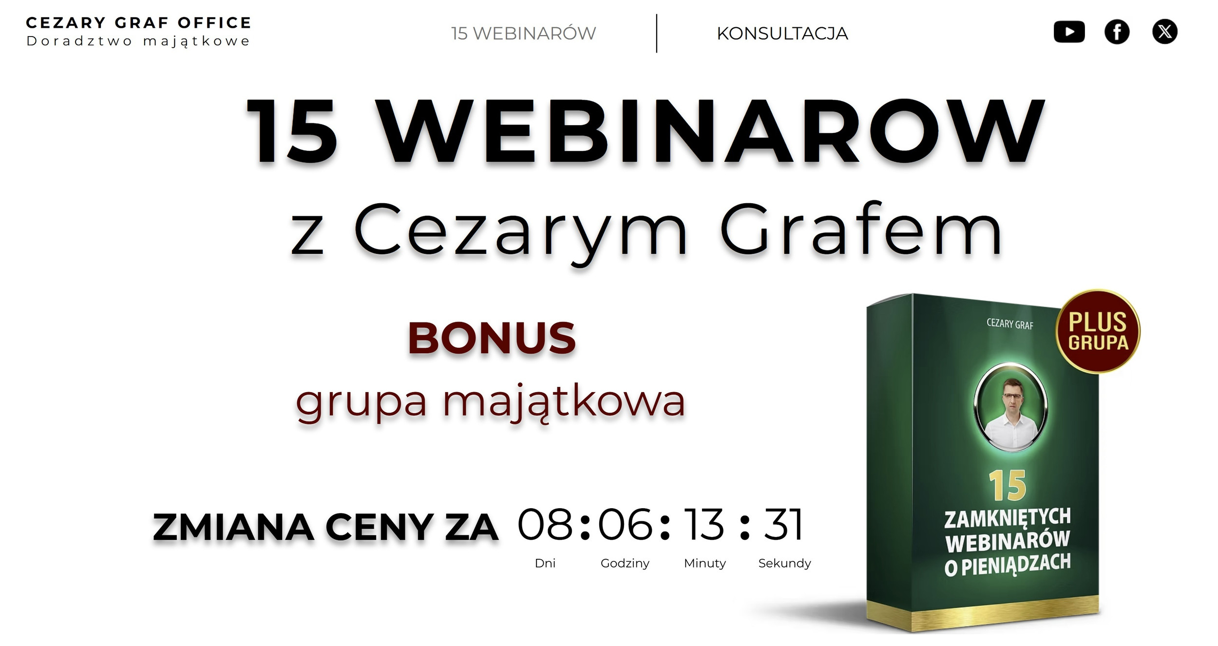 CezaryGraf's tweet card. Cezary Graf Office • 15 webinarów o pieniądzach • Grupa Majątkowa • Prywatna konsultacja • Doradztwo majątkowe • Strona domowa www Cezary Graf