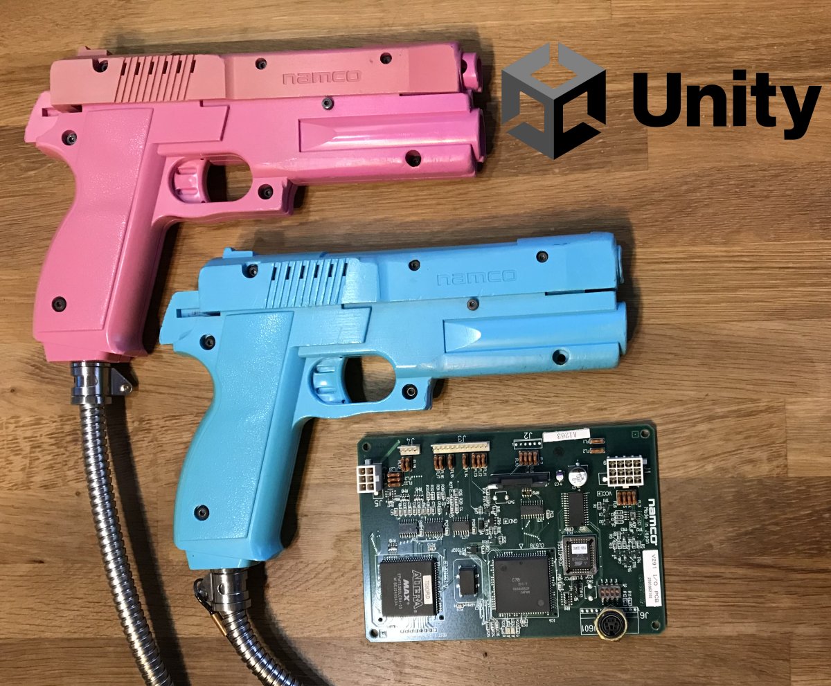 Grimdoomer's tweet card. Reverse engineering the Namco light guns from Time Crisis 3 for use in my own Unity light gun game.