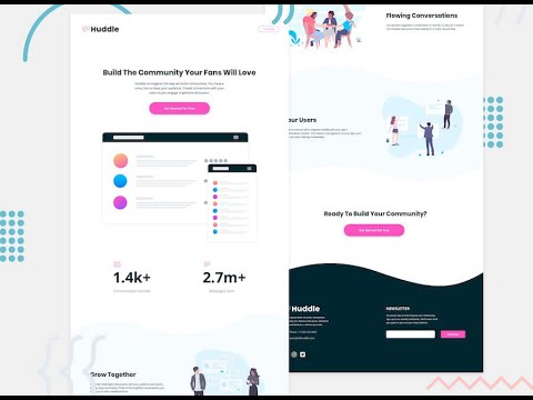 CoderQuant58131's tweet card. Building the Huddle Landing Page | React and Tailwind CSS Tutorial by...
