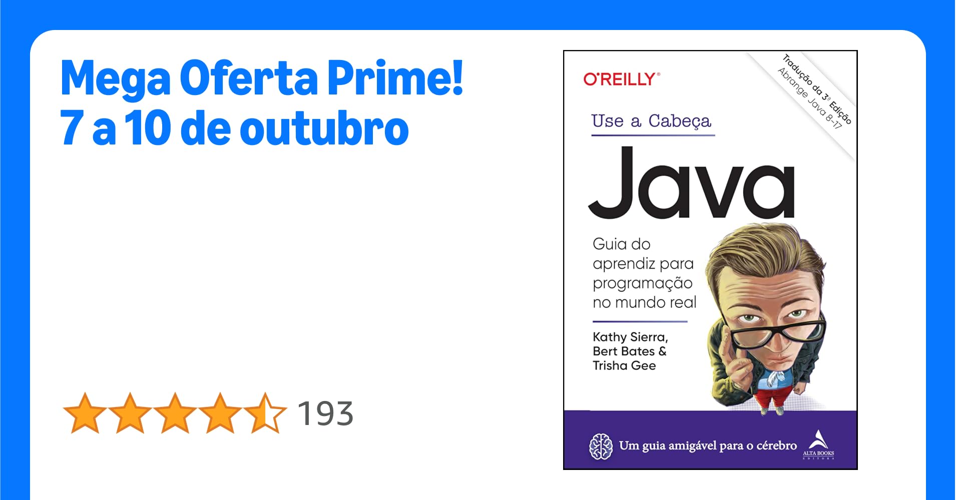 vagasprajr's tweet card. Use a Cabeça Java – 3ª Edição: Guia do Aprendiz Para Programação no Mundo Real