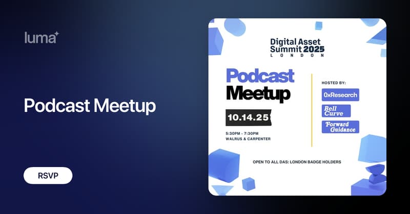 0xResearch's tweet card. Step out of the conference halls and into an evening of good vibes with the hosts of your favorite Blockworks podcasts like 0xResearch, Forward Guidance, and…