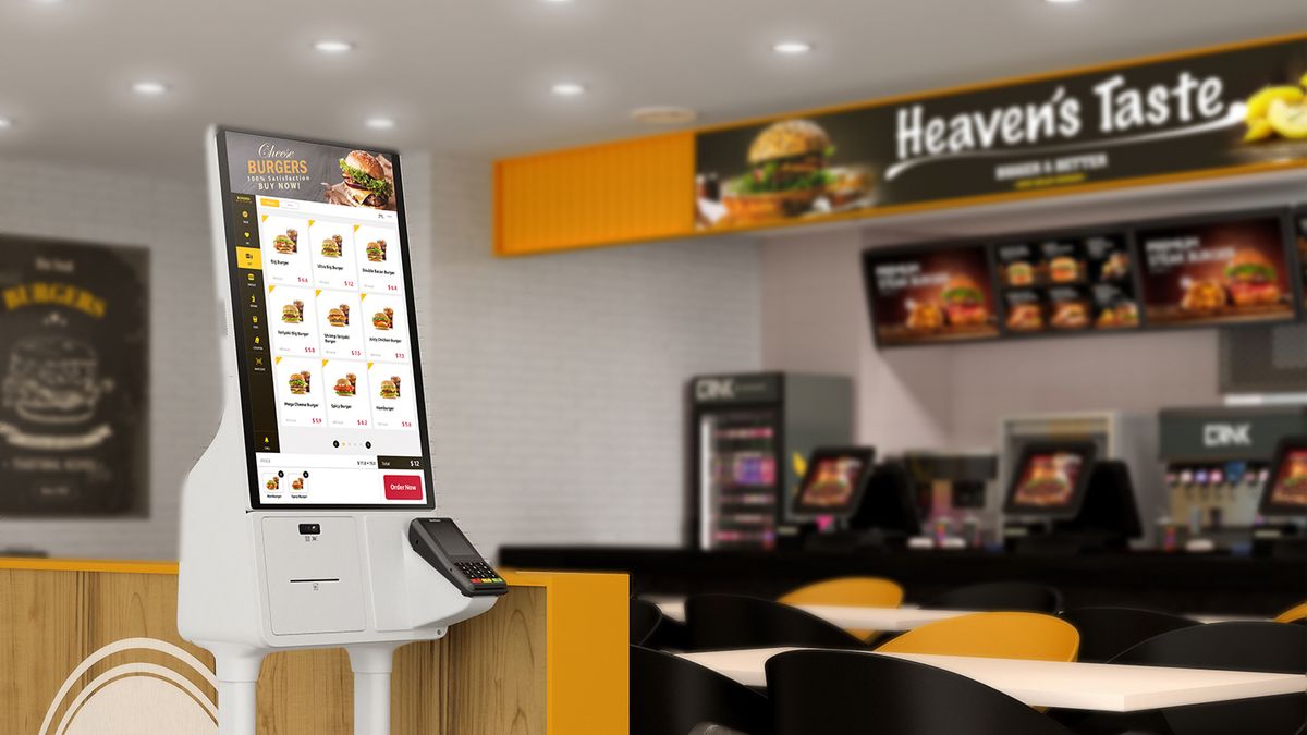 DigiSignMag's tweet card. Technology Trends in Kiosk Design