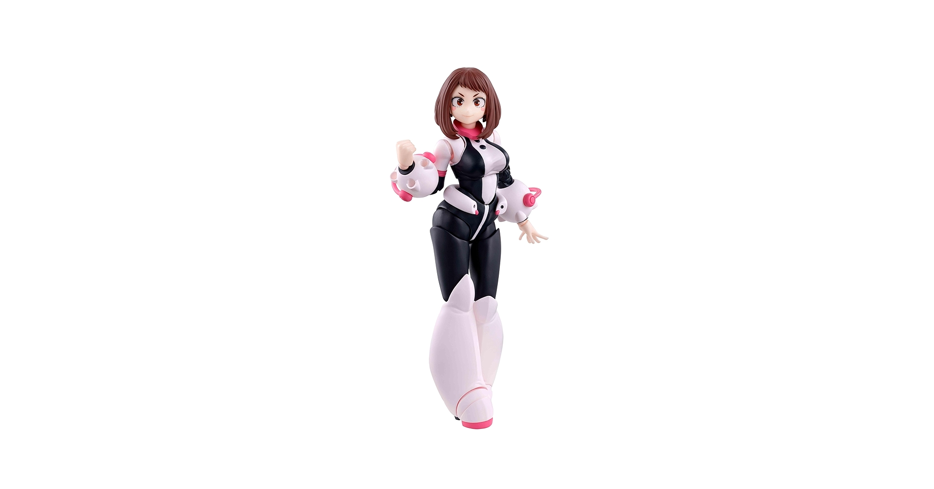 KirinlightMkII's tweet card. S.H.Figuartsヒロアカシリーズ第5弾! TVアニメ『僕のヒーローアカデミア』より「麗日お茶子」が登場! 「ウラビティ」ならではの浮遊感溢れるヒーローアクションをその手に！ ■商品仕様 全高：約130mm 材質：PVC、ABS製 ■セット内容 本体、交換用手首パーツ左4種右5種、交換用手首パーツ両手、交換用表情パーツ3種、交換用髪の毛パーツ、拡声器、ワイヤー×2 [スペシャルパーツ]...