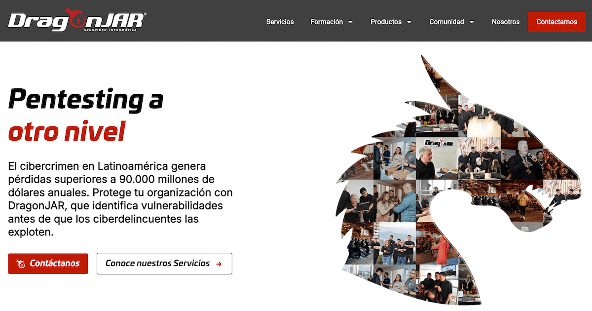 Programandola's tweet card. DragonJAR es líder en ciberseguridad ofensiva en Latinoamérica. Expertos en pentesting avanzado, simulaciones Red Team y formación.