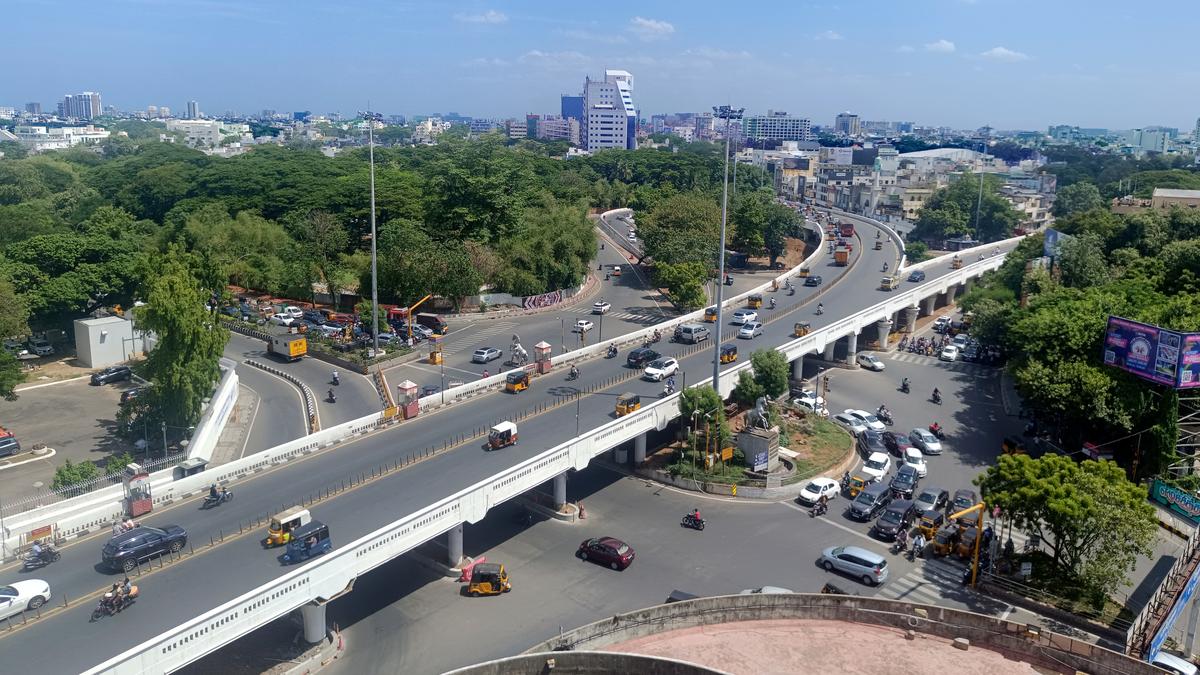 THChennai's tweet card. Iconic Chennai landmark Anna Flyover in Malayalam cinema, symbolizing the city's connection with Kerala through memorable film scenes.