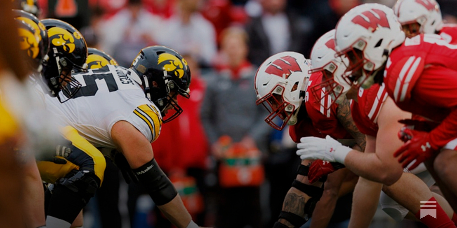 seamus_rohrer's tweet card. Where does the film say Wisconsin football has a good shot to do damage to the Iowa Hawkeyes?