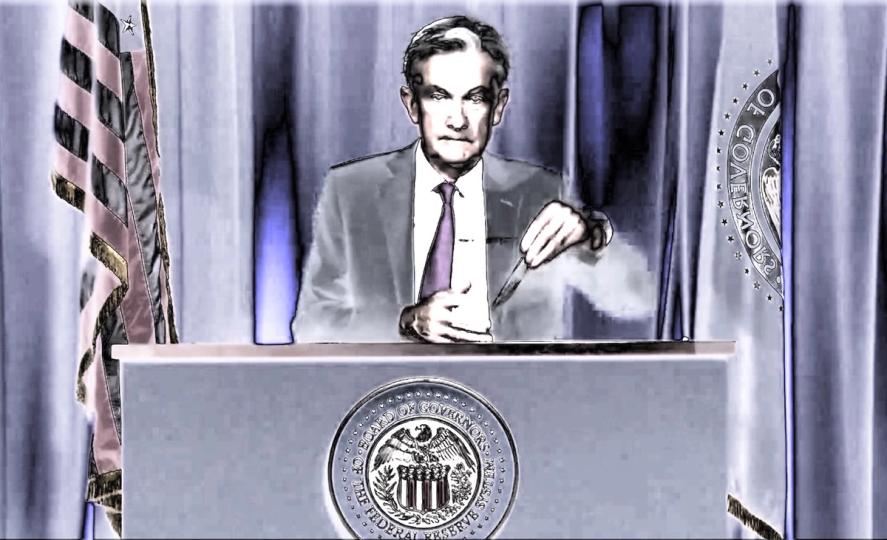 CoinDesk's tweet card. The Fed chair, perhaps surprisingly, took a dovish tone in his remarks at Jackson Hole.
