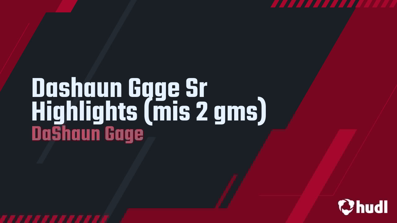 diffywoo's tweet card. Dashaun Gage Sr Highlights (mis 2 gms)