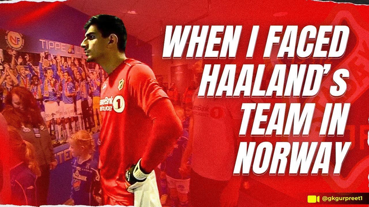 GurpreetGK's tweet card. WHEN I FACED HAALAND'S TEAM