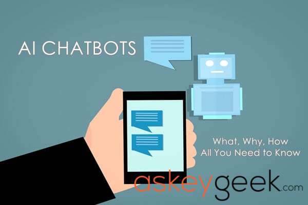 asKeygeek's tweet card. AI chatbot tutorial for beginners. Exculisvely explanis what is a chatbot, list of ai chatbot development platforms, machine learning bot etc.
