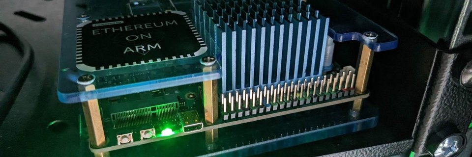 EthereumOnARM's tweet card. Help us to build a ~$175 PnP Ethereum full/archive/staking L1 and L2 nodes based