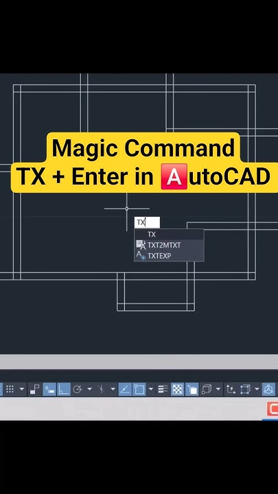 EngKhaledZagri's tweet card. How To Use Magic Command TX + Enter in 🅰️utoCAD How to quickly...