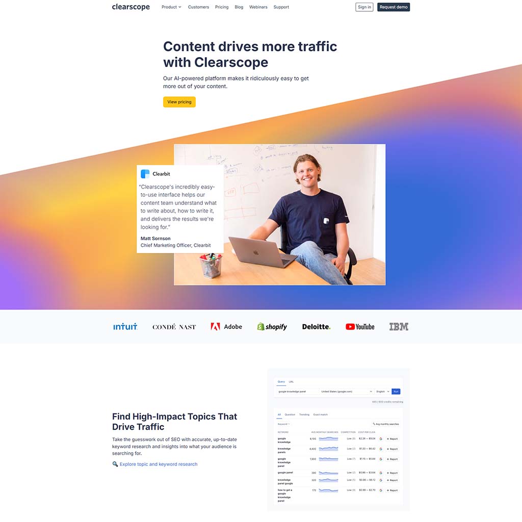 dcpwebdesigners's tweet card. Clearscope is a cutting-edge content optimization platform that empowers digital marketers, content creators, and SEO professionals to elevate online visibility through data-driven strategies.