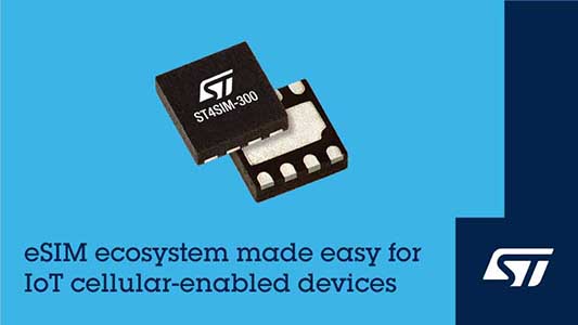 era_electronics's tweet card. STMicroelectronics has introduced the ST4SIM-300, the first embedded SIM in the industry to meet the incoming GSMA standard for eSIM IoT deployment.