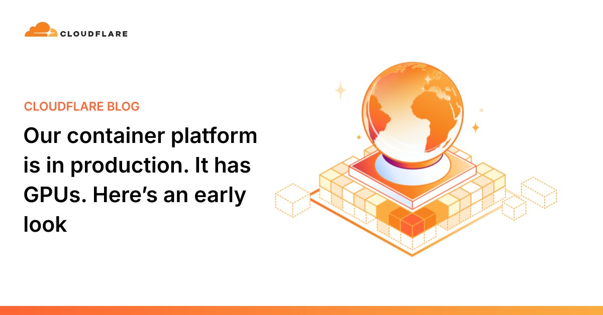 Cloudflare's tweet card. We’ve been working on something new — a platform for running containers across Cloudflare’s network. We already use it in production, for AI inference and more. Today we want to share an early look...